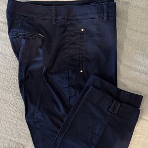 White House Black Market Navy Crop Pants